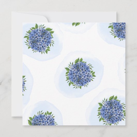 ブルーアジサイ水彩100thバースデーパーティー 招待状 (裏面)