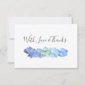 ブルーアジサイ空白のアフローラサンキューカード 招待状 (正面)