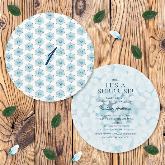 ブルーアジサイ第1回サプライズ誕生日パーティー 招待状