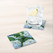 ブルーアジサイ紙コースター スクエアペーパーコースター (インサイチュ)