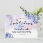 ブルーアジサイ素朴アウォーターブライダルシャワー 招待状 (スタンド正面)