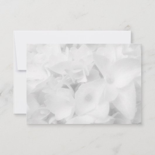 ブルーアジサイ結婚アヒトデのメニューRSVPカード 出欠カード (裏面)