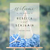 ブルーアジサイ結婚シーサイドのWelcome Opaque アクリルサイン (ニュートラル)