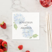 ブルーアジサイ結婚ズカクテル スタンダードカクテルナプキン (インサイチュ)