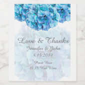 ブルーアジサイ結婚ズコレクションワインラベル ワインラベル (シングルラベル)