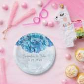 ブルーアジサイ結婚ズコレクション紙プレート ペーパープレート (パーティー)