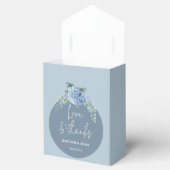 ブルーアジサイ結婚ズブライダルお願いサンキューバッグ フェイバーボックス (オープン)