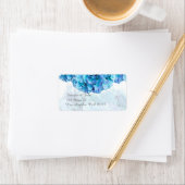 ブルーアジサイ結婚ズ差出人住所ラベル ラベル (インサイチュ)