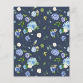 ブルーアジサイ結婚フローラサンキューカード (裏面)