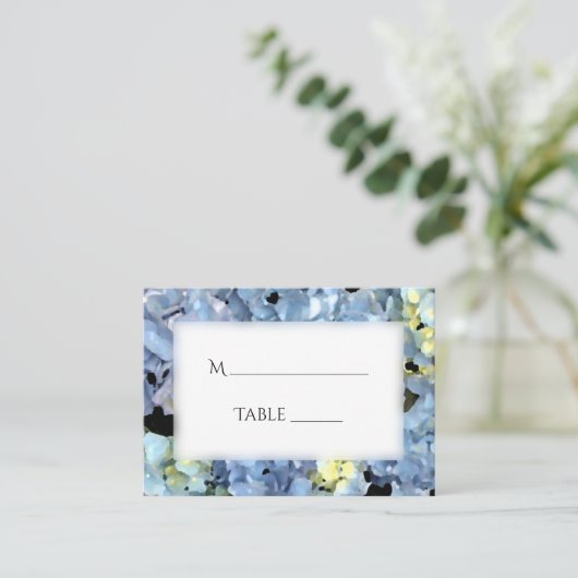 ブルーアジサイ結婚フローラ座席表 プレイスカード (スタンド正面)