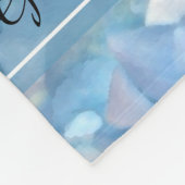 ブルーアジサイ結婚フローラ フリースブランケット (角)