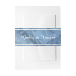 ブルーアジサイ結婚フローラ 招待状ベリーバンド