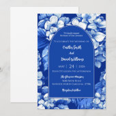 ブルーアジサイ結婚式招待状 招待状 (正面/裏面)