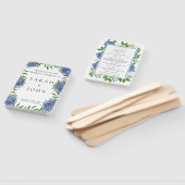 ブルーアジサイ結婚式 プログラムハンドファン ハンドファン (組立なし)