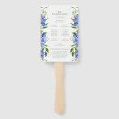 ブルーアジサイ結婚式 プログラムハンドファン ハンドファン (裏面)