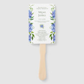 ブルーアジサイ結婚式 プログラムハンドファン ハンドファン (正面)