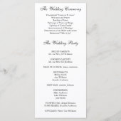 ブルーアジサイ結婚式 プログラム (裏面)