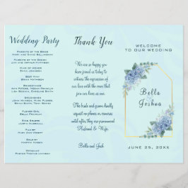 ブルーアジサイ結婚式 プログラム チラシ
