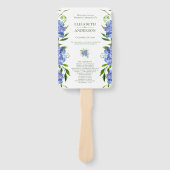 ブルーアジサイ結婚式 プログラム ハンドファン (正面)