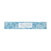 ブルーアジサイ結婚洗練 招待状ベリーバンド (フラット)
