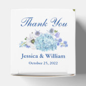 ブルーアジサイ緑のフローラギフト結婚ズ フェイバーボックス (上部)