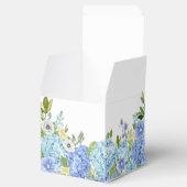 ブルーアジサイ緑のフローラギフト結婚ズ フェイバーボックス (オープン)