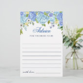 ブルーアジサイ緑の願い&アドバイスカード (スタンド正面)