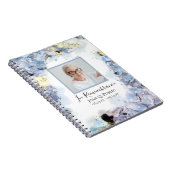 ブルーアジサイ花お祝いオブ・ライフ ノートブック (右側)