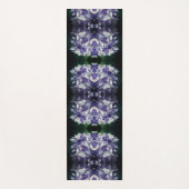 ブルーアジサイ花びらクローズアップ抽象芸術 ヨガマット (正面)