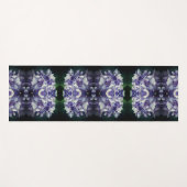 ブルーアジサイ花びらクローズアップ抽象芸術 ヨガマット (正面(横))