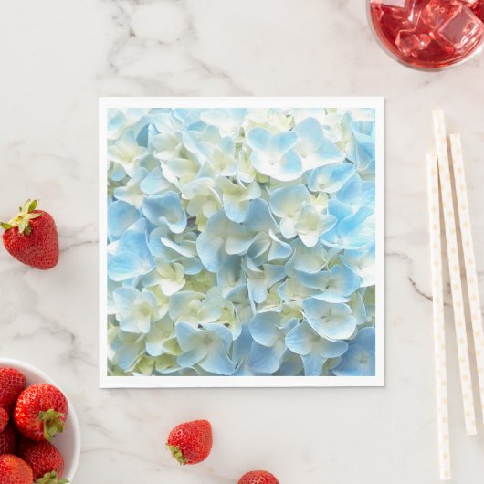 ブルーアジサイ花びらフローラ スタンダードランチョンナプキン (インサイチュ)