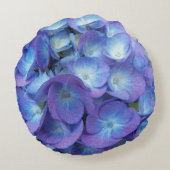 ブルーアジサイ花びらフローラ ラウンドクッション (裏面)