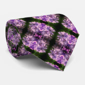 ブルーアジサイ花びら抽象芸術アートパターン ネクタイ (ロール)