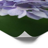 ブルーアジサイ花びら鏡抽象芸術 ポスター (角)