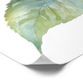 ブルーアジサイ花アートプリントポスター ポスター (角)