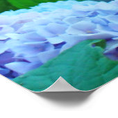 ブルーアジサイ花アートプリントポスター ポスター (角)