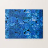 ブルーアジサイ花パズル ジグソーパズル (横)