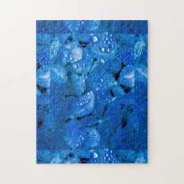 ブルーアジサイ花パズル ジグソーパズル