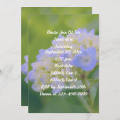 ブルーアジサイ花パーティー 招待状 (正面/裏面)