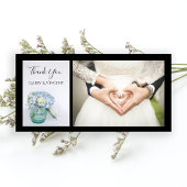 ブルーアジサイ花ブルージャー結婚ズサンキュー サンキューカード