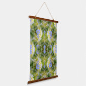 ブルーアジサイ花乗算抽象芸術 吊り下げ型タペストリー (傾斜あり)