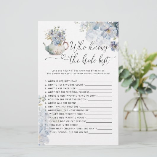 ブルーアジサイ花嫁のゲームを知っ最高のている人 (スタンド正面)