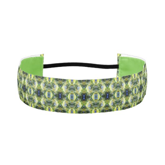 ブルーアジサイ花抽象芸術 アスレチックヘッドバンド (正面)