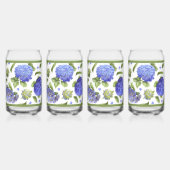 ブルーアジサイ花植物芸術 ガラス缶 (裏面)