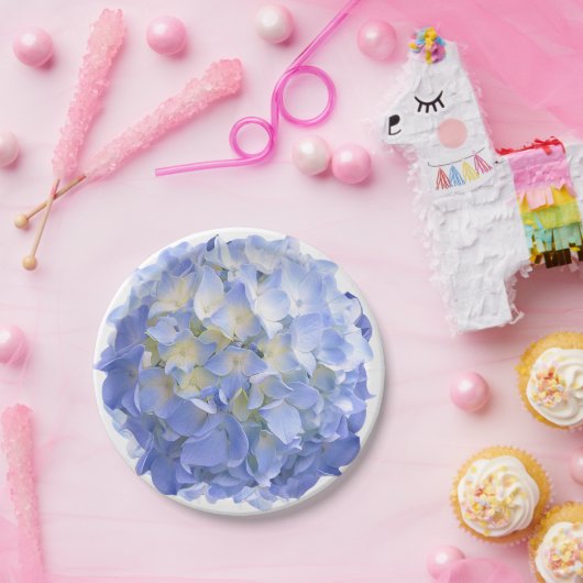 ブルーアジサイ花紙パーティー結婚ズプレート ペーパープレート (パーティー)