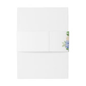 ブルーアジサイ花結婚花束 招待状ベリーバンド (裏面例)