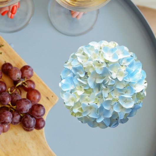 ブルーアジサイ花花びらフローラ ペーパーコースター