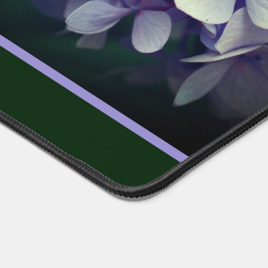 ブルーアジサイ花花びら パーソナライズされた デスクマット (コーナー)