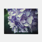 ブルーアジサイ花花びら パーソナライズされた ドアマット (正面)