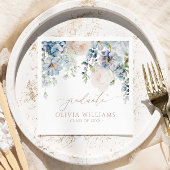 ブルーアジサイ花花卒業パーティナプキンス スタンダードカクテルナプキン